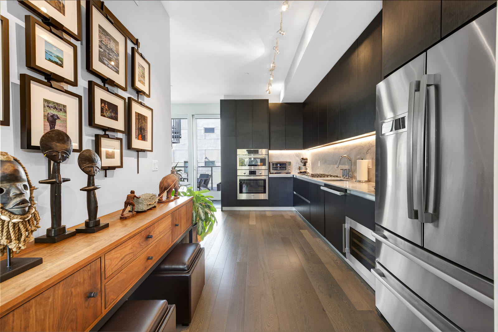 Kitchen and living interior detail