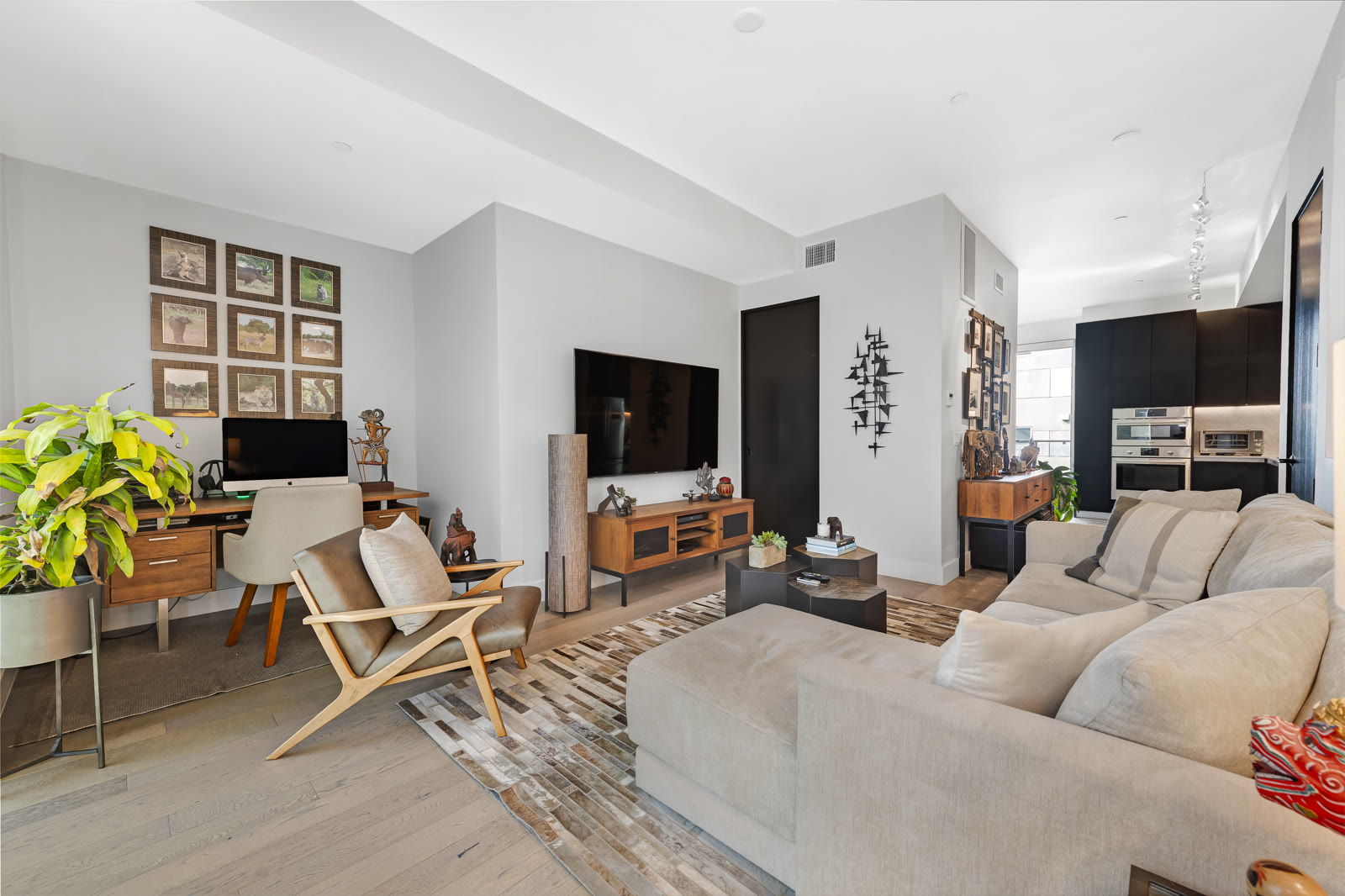 Light-filled living room with open layout